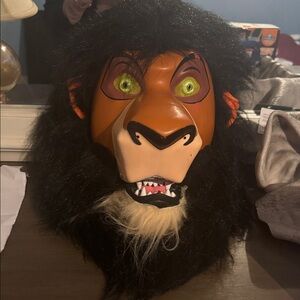 Lion Mask head Costume - Black and Orange scar lion king Disney